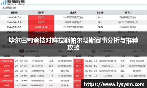 毕尔巴鄂竞技对阵拉斯帕尔马斯赛事分析与推荐攻略